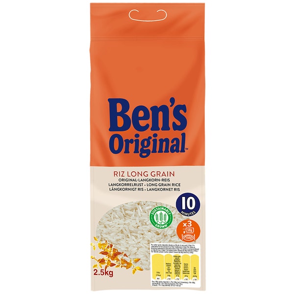 BEN'S ORIGINAL™ riz Long Grain en vrac - 10 minutes - 2.5kg
